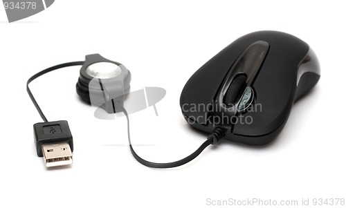 Image of black small portable mouse