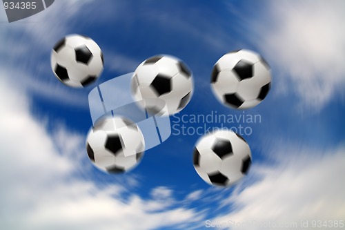 Image of olympic football soccer balls