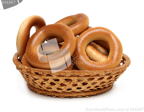 Image of bagels in basket