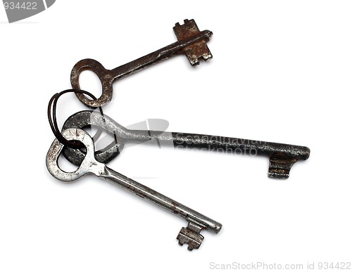 Image of old rusty keys