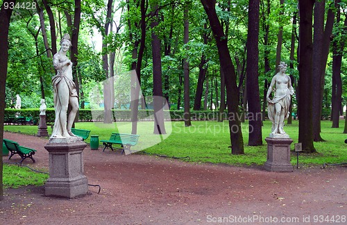 Image of Summer gardens in Saint Petersburg