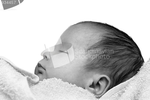 Image of newborn baby sleeping