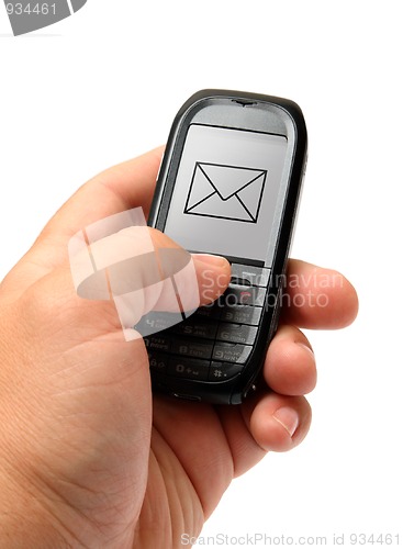 Image of mobile phone in hand