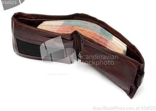 Image of brown purse with banknotes