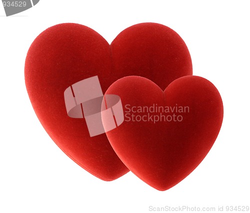 Image of red velvet hearts couple
