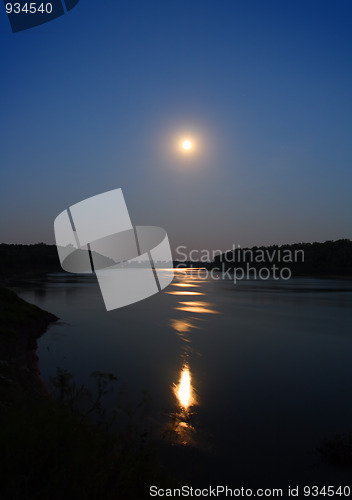 Image of moonbeam in river