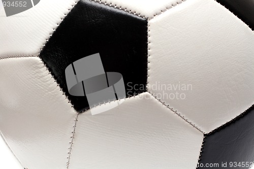 Image of fragment of football soccer ball