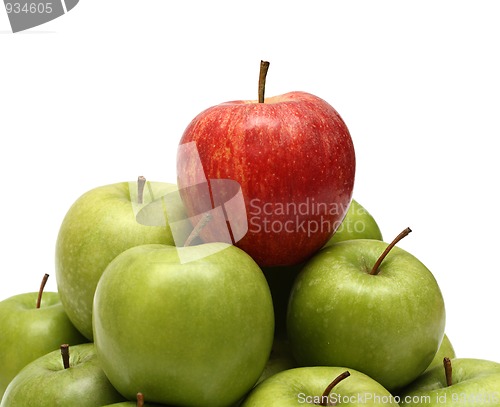 Image of domination concepts with apples