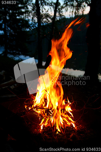 Image of big bonfire flame