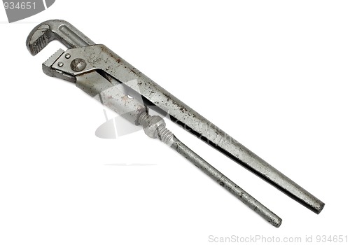 Image of old rusty adjustable spanner