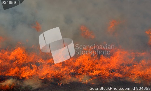 Image of red fire and dense smoke