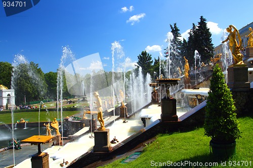 Image of petergof park in Saint Petersburg Russia
