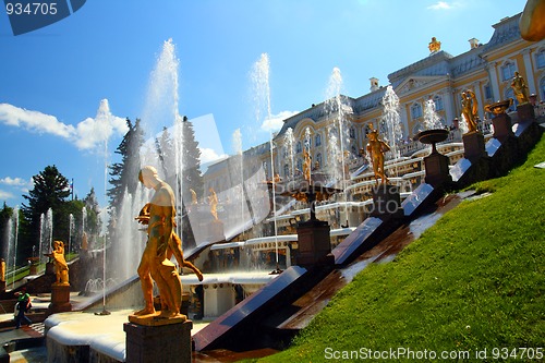 Image of petergof park in Saint Petersburg Russia