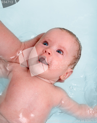 Image of happy baby bath