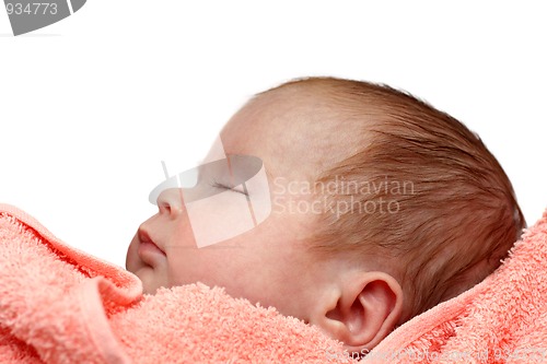 Image of newborn baby sleeping