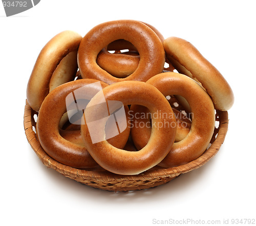 Image of bagels in basket