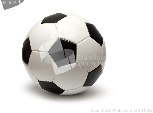 Image of leather football soccer ball