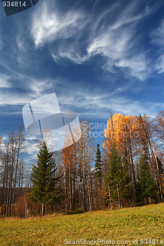 Image of autumn landscape in Ural mountains