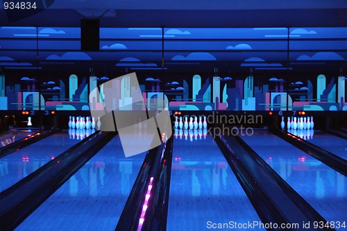 Image of bowling playing hall