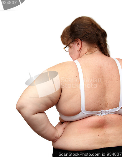 Image of women with overweight from behind