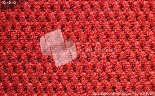 Image of red upholster material close-up