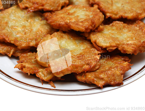 Image of potato pancakes on plate