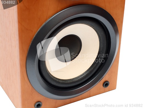 Image of round bass sound speaker