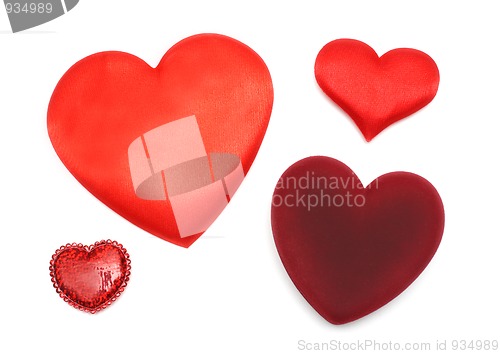 Image of valentine day - four different hearts