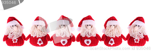 Image of Six Santa Clauses