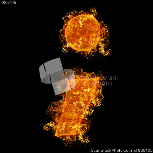 Image of Fire semicolumn letter