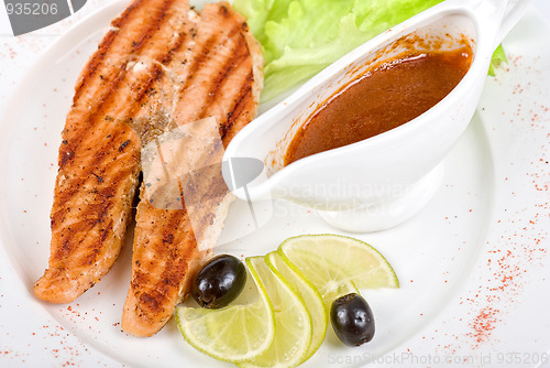 Image of Grilled salmon steak