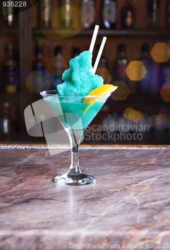 Image of green frozen cocktail