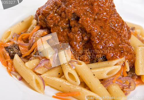 Image of Macaroni with lamb meat