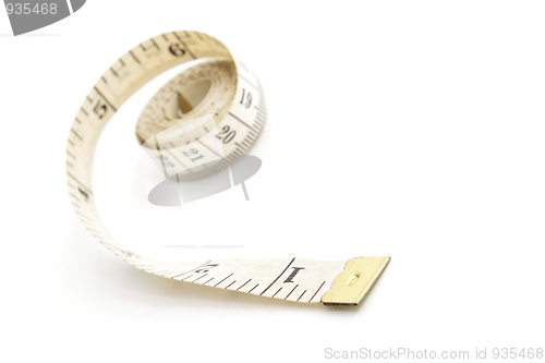 Image of Measuring tape isolated on white