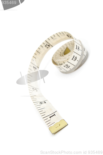 Image of Measuring tape isolated on white
