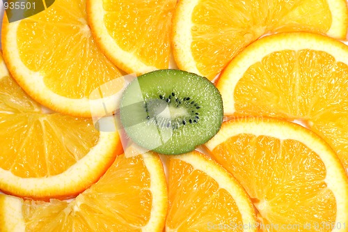 Image of Tropical fruits background