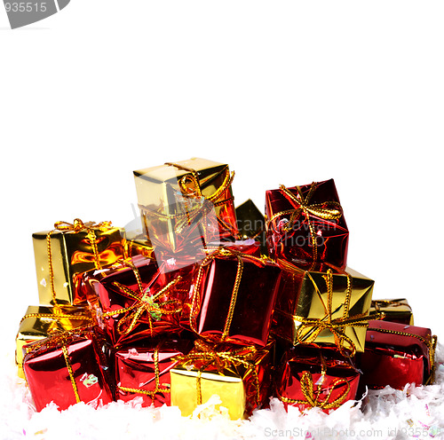 Image of Heap of gift boxes