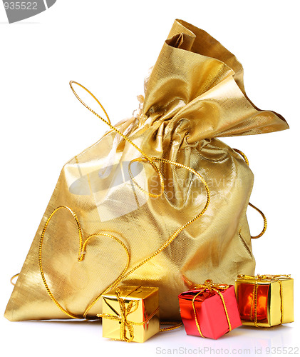 Image of Golden bag with gifts