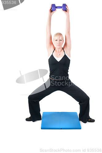 Image of Fitness instructor  isolated on white 