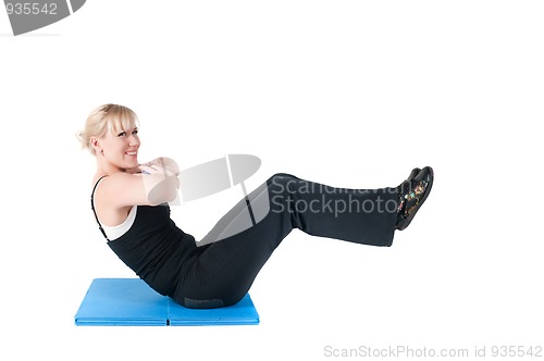 Image of Fitness instructor  isolated on white 