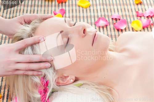 Image of Woman and spa treatment