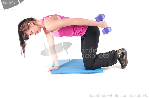 Image of Fitness instructor  isolated on white 