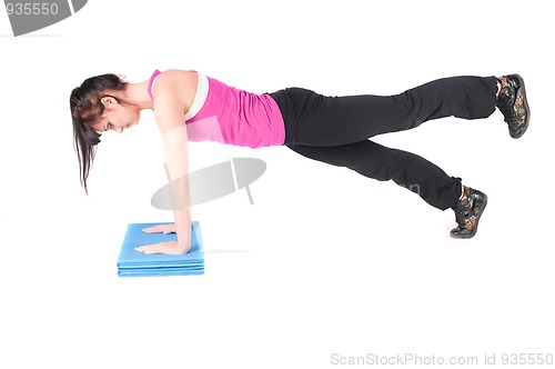 Image of Fitness instructor  isolated on white 