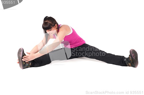 Image of Fitness instructor  isolated on white 