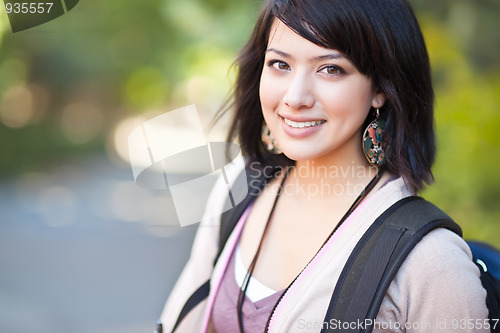Image of Mixed race college student