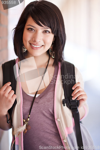 Image of Mixed race college student