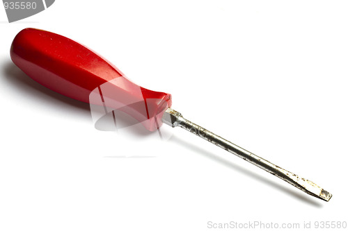 Image of Red screwdriver isolated on white