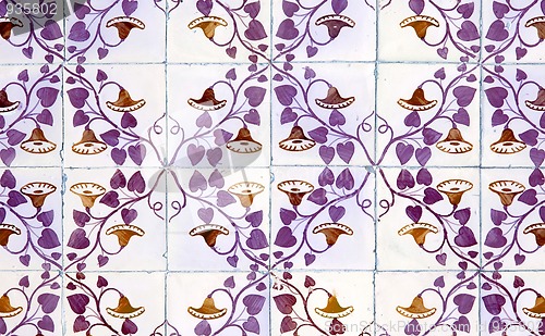 Image of Traditional Portuguese glazed tiles