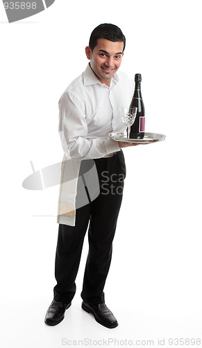 Image of Cheerful Waiter or barman