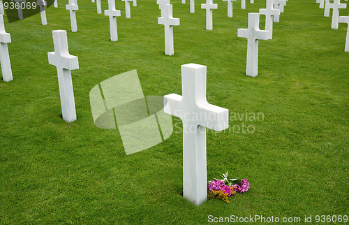 Image of American cemetery in Omaha Beach, Normandy